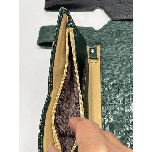 NWOT ZOPPEN Unisex Travel Wallet and 2 Luggage Tags Green/Black - Picture 5 of 7